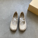 ADVBRIDGE  -  Women Sneakers Flat Shoes Woman Flats Mary Jane Ballet Shoes for Women Red Yellow Silver Split Toe Flats Summer