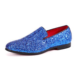 ADVBRIDGE  -  Men Loafers Shoes British Fashion Round Head Leather Shoes Korean Version Sequins Men's Shoes Plus Size 46 47 48