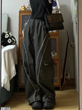 Advbridge Vintage Cargo Track Pants Women Casual Oversized Y2k Sweatpants Trousers Harajuku Baggy Wide Parachute Jogger Streetwear