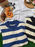 ADVBRIDGE  -  Striped Men'S Tee Clothing Cartoon Home Tee Clothing Popular Youth Contrast Color T Shirt Retro Funny Short Sleeve Q242