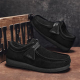 ADVBRIDGE  -  Fashion Suede Loafers Shoes For Men Grey Casual Shoes Men Platform Slip-on Men's Driving Shoes Lightweight Versatile Mens Shoes