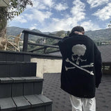 Advbridge Knitted Sweaters for Men Halloween Pullovers Man Clothes Black Couple Outfit Skeleton Maletry Y2k Streetwear New in Old Sheap X