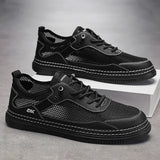 ADVBRIDGE  -  Leather Casual Shoes Autumn New Breathable Men Shoes Male Flat Shoe High Quality Men's Sneakers