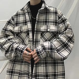 Advbridge Plaid Jackets Men Leisure All-match Loose Korean Style Temperament  Tender Stylish Slouchy Normcore Prevalent Advanced Ins