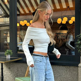 Advbridge aspen outfit winter Mid City Slash Neck Ribbed Top