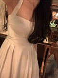 Advbridge Women Fashion Summer Elegant Casual Party Dress Sleeveless Vintage A-Line Solid Chic Prom Wedding Vestidos Female Clothes Robe
