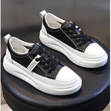 ADVBRIDGE  -  Leather sneakers 2025 Autumn/winter New Single Shoe Thick Soled Women's Shoes Flat Soled Shoes Casual Shoe Women's Board Shoes