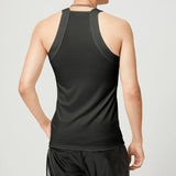 Advbridge Fashion Men Tank Tops Solid O-neck Sleeveless Skinny Tops Tees Vacation Casual Vests Streetwear Men Sexy Fitness Camisole