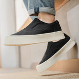 ADVBRIDGE  -  Beige Loafers Man Comfortable Cloth Platform Casual Shoes For Man Lightweight Trendy Slip-on Driving Shoes Man Summer Shoes