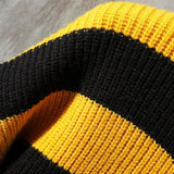 Advbridge Plus Size Men Sweater Stripe Round Neck Loose Pullover Male Jumper Spring Sweater for Men Work Daily Wear Men Striped Pullovers