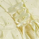 ADVBRIDGE  -  Casual Hollow Out A-Line Dress Slim Deep V-Neck Short Puff Sleeve Mini Dresses For Women 2025 Summer Fashion Streetwear