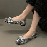 Advbridge Women Flats Bow Bling Flats Shoes Shallow Designer Sandals Autumn Fad Soft Casual Shoes 2024 Dress Walking Cozy Femme Chaussures