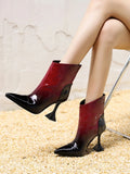 Advbridge Pointy Toe Women's Ankle Boots High Heels Leopard Print Sexy Rear Zipper Naked Bootines Chelsea Botas New Women's Shoes Big Size
