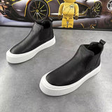Advbridge High Top Sneaker Men Designer Ankle Boots Fashion Casual Microfiber Leather Upper Height Increased Flat Platform Board Shoes