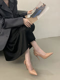 ADVBRIDGE  -  Burgundy Heels 11cm Ladies Party Shoes Black Patent Leather Stiletto High Heels  Classy Dress Shoes Women Summer Pumps Damen