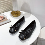Advbridge 2024 Spring Summer Ballet flats Women Single Shoes Elegant Flat Ladies Brand Black Blue Plus Size 41 D061