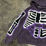 ADVBRIDGE  -  Y2K baggy Street Hip Hop Casual All-Match Pullover graphic Hoodie Men Fashion Goth Purple Ripped Print Oversized 2000s sudaderas