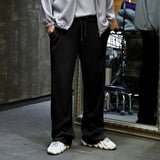 Advbridge Spring Summer Fashion Solid Color Men Jacquard Striped Drawstring Trouser Casual Pockets Slim Fit Long Pant 2024 Streetwear