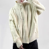Advbridge Mens Sweater Ripped Tassel Casual Sweater Autumn Streetwear Fashion Versatile Campus Performance Long Sleeve Tops Men'S Clothing