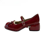 ADVBRIDGE  -  Designer Spring Autumn Thick Heel Women Mary Jane Shoes Concise Butterfly-knot Single Shoes Ladies Elegant Dress Leather Pumps