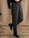 ADVBRIDGE  -  Italian Retro British Wool Herringbone Pants Men's Autumn and Winter Straight Casual Pants Fashion All-match