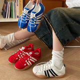 ADVBRIDGE  -  Retro Fashion Trend Casual Flat Ballet Style Single Shoes for Women New Spring Comfortable Versatile Shallow Mouth Sneakers