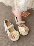 Advbridge French Style Sweet Single Shoes Women Summer Casual New Flat Mary Jane Shoes Female Gentle Late Floral Soft Sole Bean Shoes