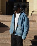 Advbridge Winter New Workwear Denim Jacket Retro Men's and Women's Lapel Loose Trendy Casual Y2k Denim Jacket Top Denim Jacket Men