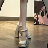 Advbridge  Fashion Women's High Heels with Elegant Bows Women Shoes Party Square Toe Pearl Sandals Thick Heel Shoes for Women Retro Zapatos