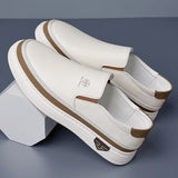 ADVBRIDGE  -  New Genuine Leather Men Handmade Casual Shoes Luxury Brand  Mens Loafers Moccasins Breathable Slip on Male Driving Shoes