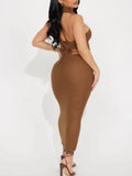 Advbridge Summer Knitted Beach Skirt Sets Women Sexy Halter Backless Slim Bohemian Outfit White Sheer Holiday Two Piece Set 2024 Beachwear