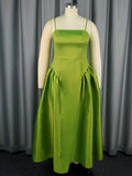 Advbridge Vintage Cute Women A Line Party Dresses Puffy Big Swing Green Strap Dress Ball Gowns Elegant Backless Sexy Fashion Vestidos