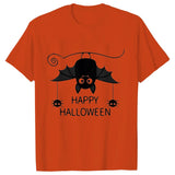 Advbridge Men's T-shirt for Men Fashion Happy Halloween Bat Printed Men T Shirt Short Sleeve Streetwear Summer Casual Men's Tshirts Tops