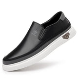 ADVBRIDGE  -  New Genuine Leather Men Handmade Casual Shoes Luxury Brand  Mens Loafers Moccasins Breathable Slip on Male Driving Shoes