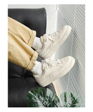 ADVBRIDGE -  Real leather men's shoes 2025  spring new Korean trend versatile and old-fashioned shoes thick white sole sports and leisure shoe