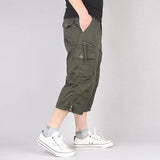 Advbridge  Summer Cropped Pants Men Multi Pocket Cargo Shorts Outdoor Sports Leisure Loose Shorts Fashion Youth Cotton Short Trousers