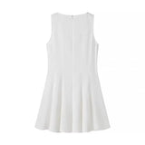 ADVBRIDGE  -  Women's White French Dress Womens Dresses Prom Elegant Pretty Short Evening Summer Woman Clothing Store Y2k