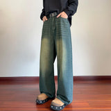 Advbridge Straight Jeans Men's Women's Chic Pocket Retro Fashion Pants High Street Loose Casual Wide Leg Denim Pants 2025 New trend-design