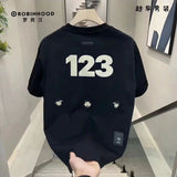 Advbridge Men‘s Wintern outfits 2024 Summer Korean Version Loose Casual Oversized Comfortable and Breathable Round Neck Printed Short Sleeved T-shirt for Men Advbridge Men‘s Wintern outfits