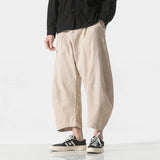 Advbridge Fashion Wide Leg Pants Men Cotton Casual Pants Men Harajuku Style Harem Pants Male Button Fly Trousers New Streetwear 5XL