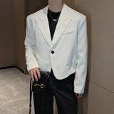 Advbridge Internet Celebrity Light Luxury Suit Jacket Men's Trendy Short Design Sense Casual Suit Jacket Top men clothing blazer men