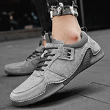 Advbridge Tenis Suede Leather Outdoor Men's Casual Shoes Lace-Up Treking Footwear Mens Leisure Walk Sneakers for Male Breathable Men Shoes