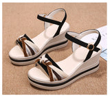 ADVBRIDGE  -  Summer women's shoes wedged sandals women's thick sole increase waterproof platform muffin bottom clasp color outside wear
