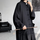 ADVBRIDGE  -  M-5XL Plus Size Men Chinese Tang Suit Tai Chi Set Kung Fu Long Sleeve Shirt and Pants Uniform Knot Buttons Long Shirt Man XXXXXL