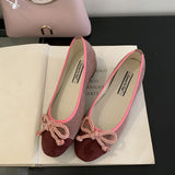 ADVBRIDGE  -  New Women Flats Shoes Fashion Brand Bow Knot Ballet Flats Ladies Shoes Spring Footwear Wedges Heel Mary Jane Shoes Casual Loafer