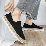 ADVBRIDGE  -  Linen Sewing Men's Casual Shoes Comfy Lightweight Summer Loafers Men Espadrilles Flat Slip-on Driving Shoes Man  Fishermen Shoes