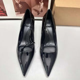ADVBRIDGE  -  Elegant Dress Ladies Pumps 2025 Pointed Classic Stilettos Patent Leather Brand Design High Heels Modern Office Women's Shoes