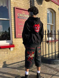 Advbridge Streetwear Shorts Y2K Pants Harajuku Hip Hop Evil Graphic Embroidery Denim Gym Shorts Punk Rock Gothic Men Basketball Shorts