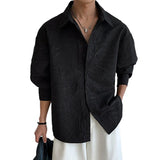 ADVBRIDGE  -  Spring Long Sleeved Shirt Men Fashion Society Mens Black Dress Shirt Korean Loose Casual Shirt Mens White Shirts M-3XL