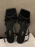 ADVBRIDGE  -  Niche Stiletto Design Sexy Elegant Sandals Women Fairy Shoes New Summer Temperament French Style Fine Strap Roman Shoes